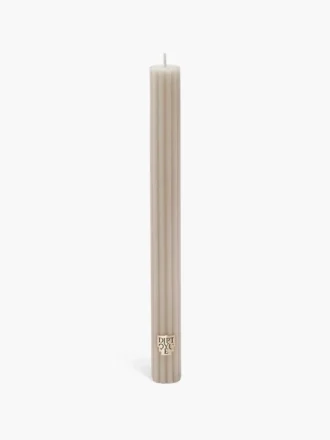 Feu de bois / wood fire scented ribbed taper candle – limited edition