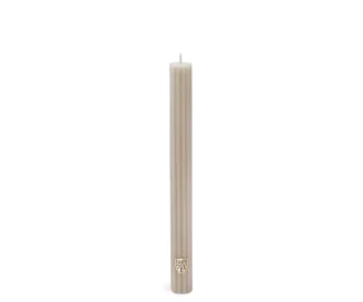 Feu de bois / wood fire scented ribbed taper candle – limited edition
