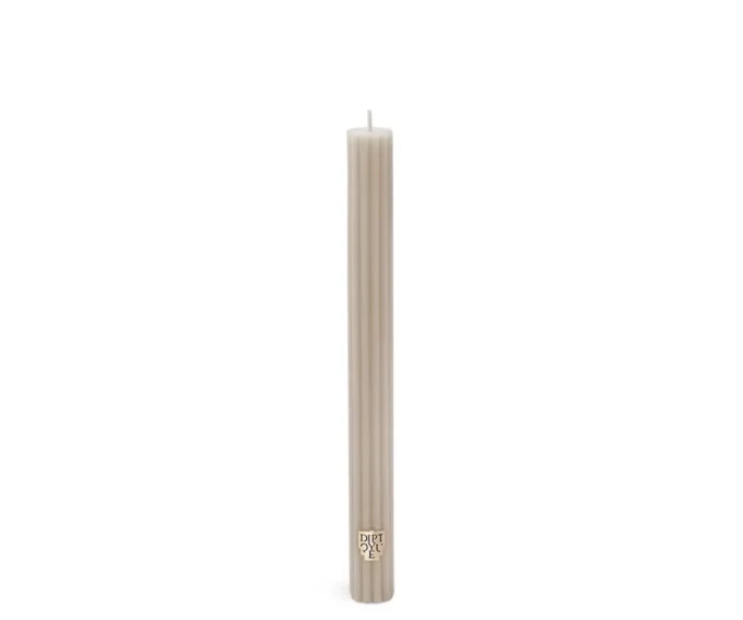 Feu de bois / wood fire scented ribbed taper candle – limited edition