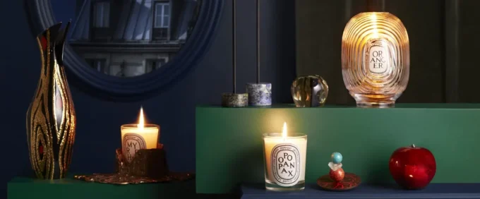 Medium gold bronze candle holder – for classic candles